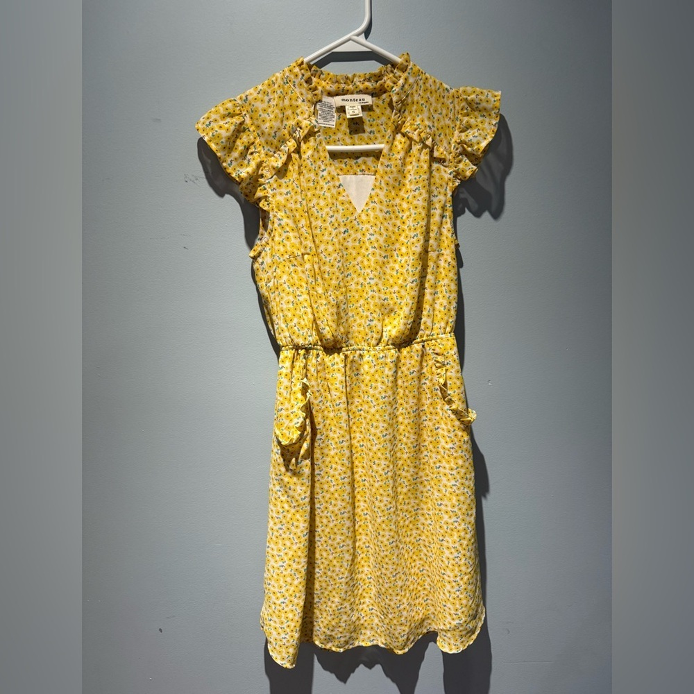 Sunflowers Yellow Floral Midi Dress